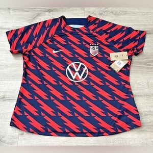 Women's Nike USA National Soccer Team Pre-Match Jersey Size XXL Red Blue White